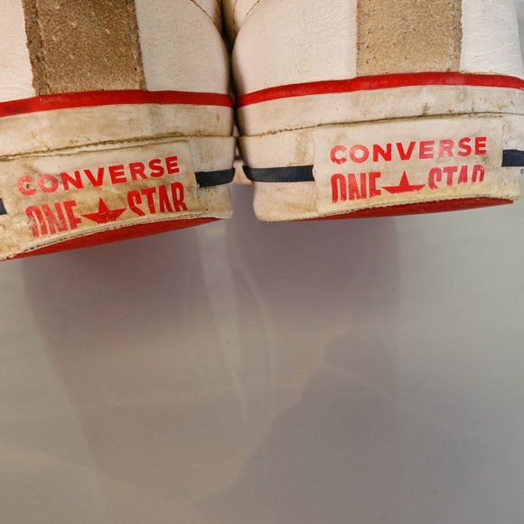 DEADSTOCK Converse Shoes Women Size 8.5 Sneakers White Low Leather One Star 90s - Picture 13 of 16